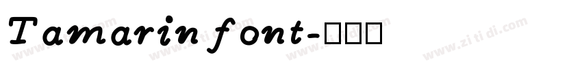 Tamarin font字体转换